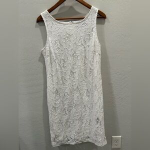 Karin Stevens Women’s Floral Lace Sleeveless Sheath Dress – Size 12